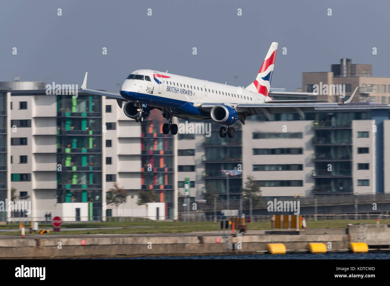 British Airways aircraft at london City Airport. Stock Photo