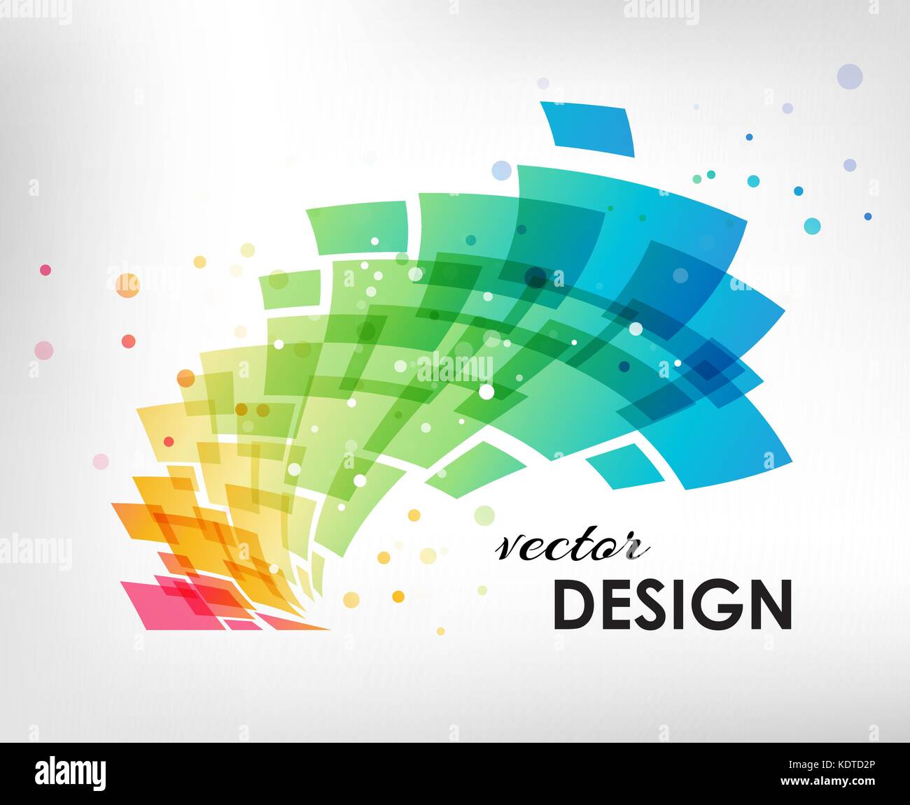 Colorful abstract geometric element on white background Stock Vector ...