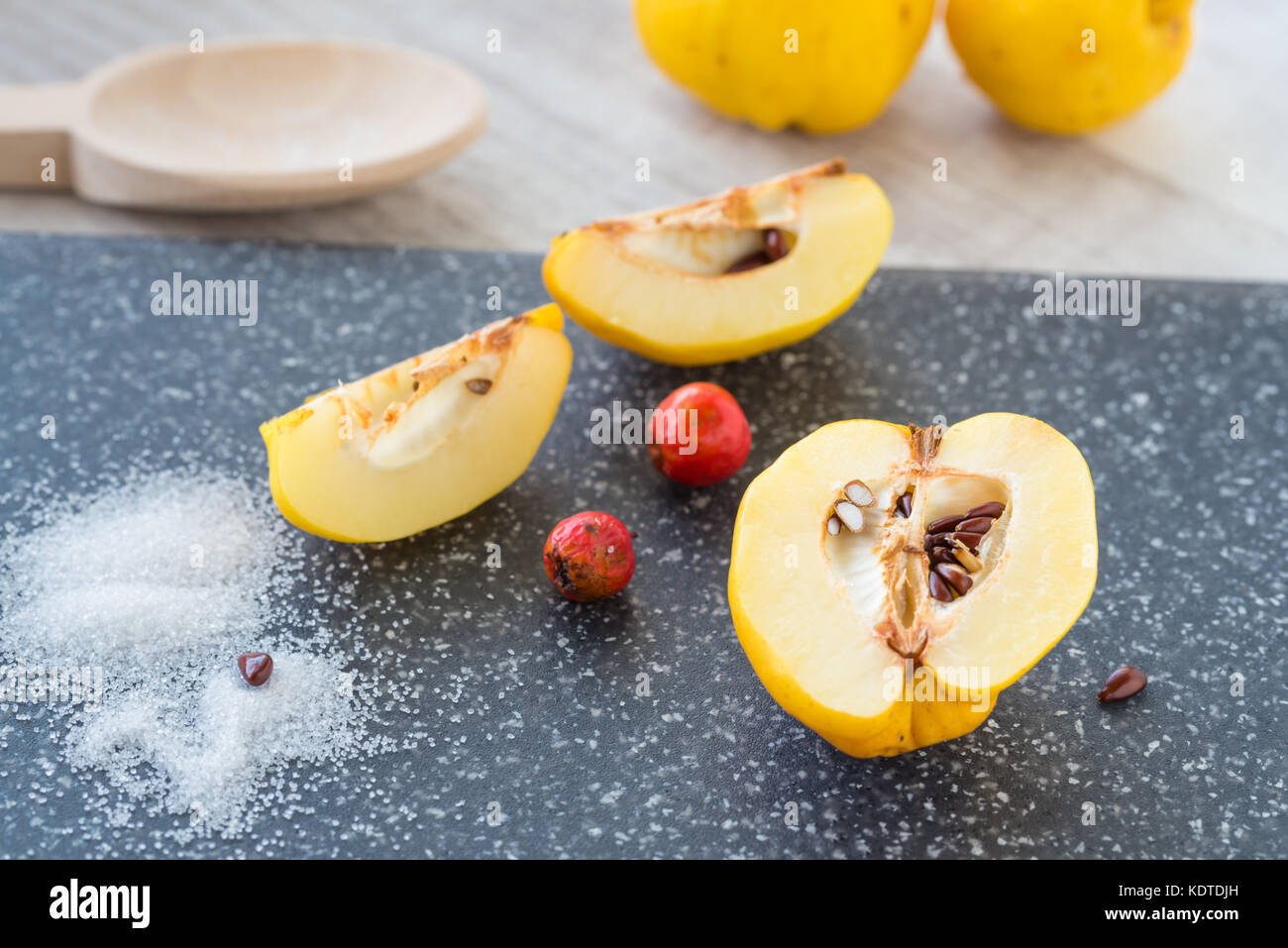 Fresh quince fruits Stock Photo Alamy