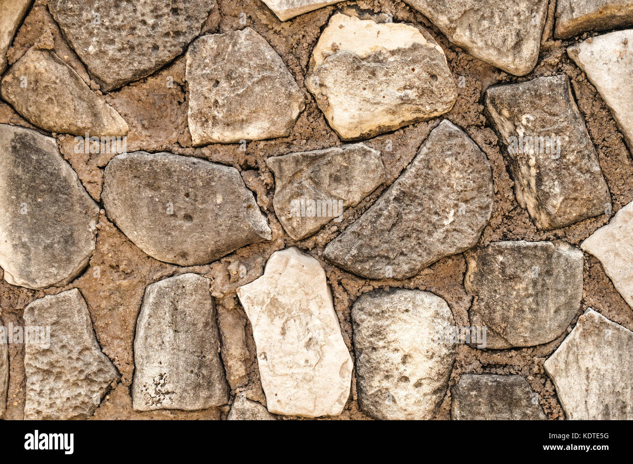 Stone wall texture, background with copy space Stock Photo