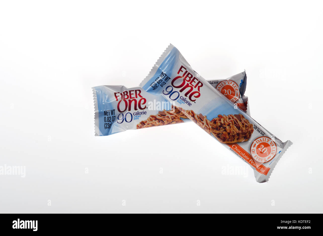 Fiber One Chewy Chocolate Peanut snack bar Stock Photo