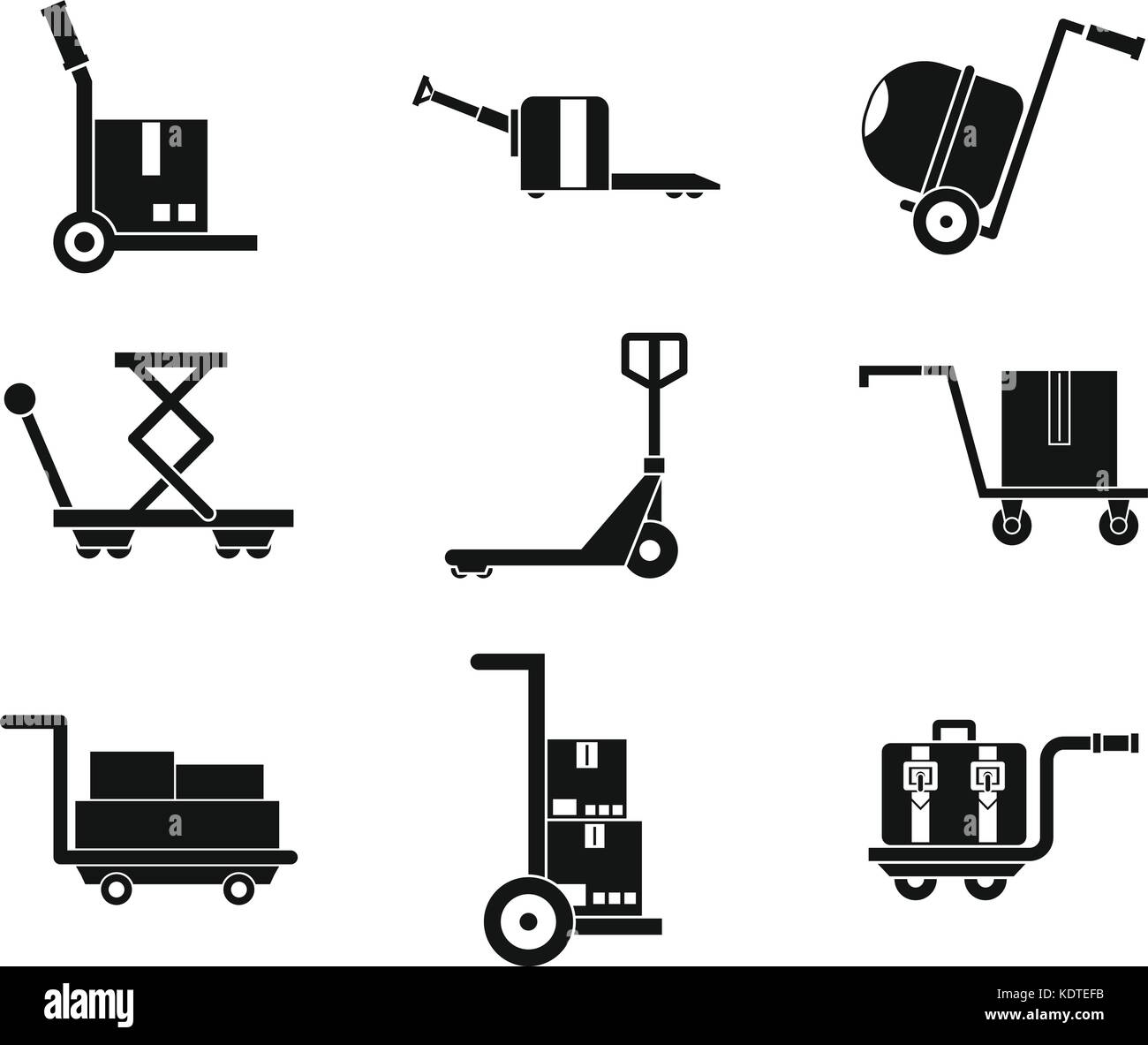 Wharehouse cart icon set, simple style Stock Vector Image & Art - Alamy