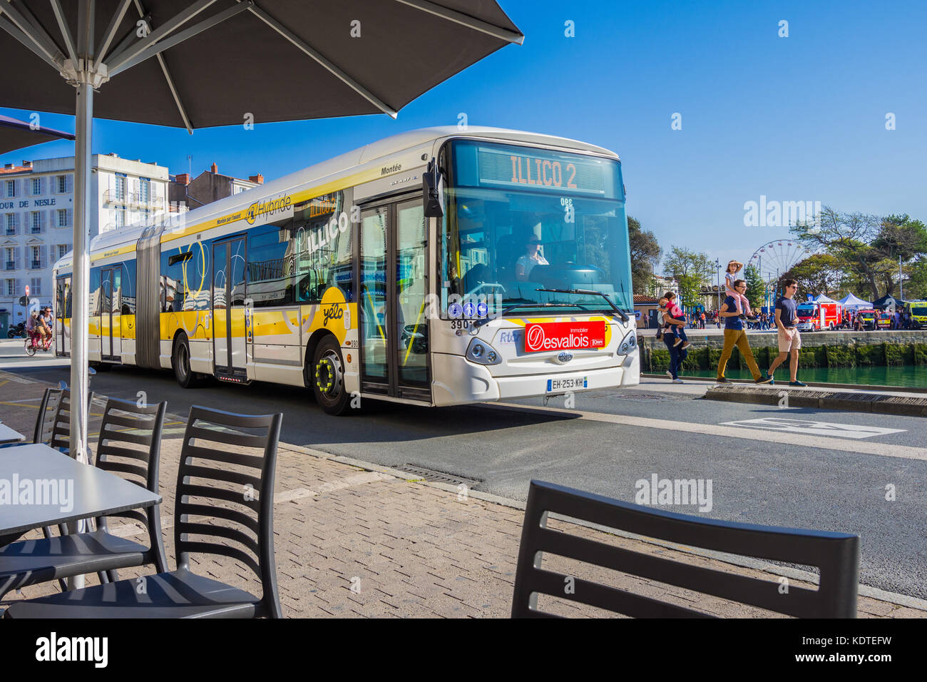 Articulated bus in La Rochelle, France Stock Photo - Alamy
