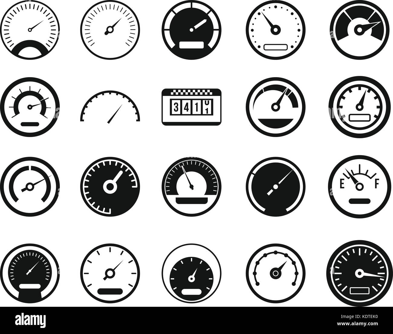 Dashboard icon set, simple style Stock Vector Image & Art Alamy