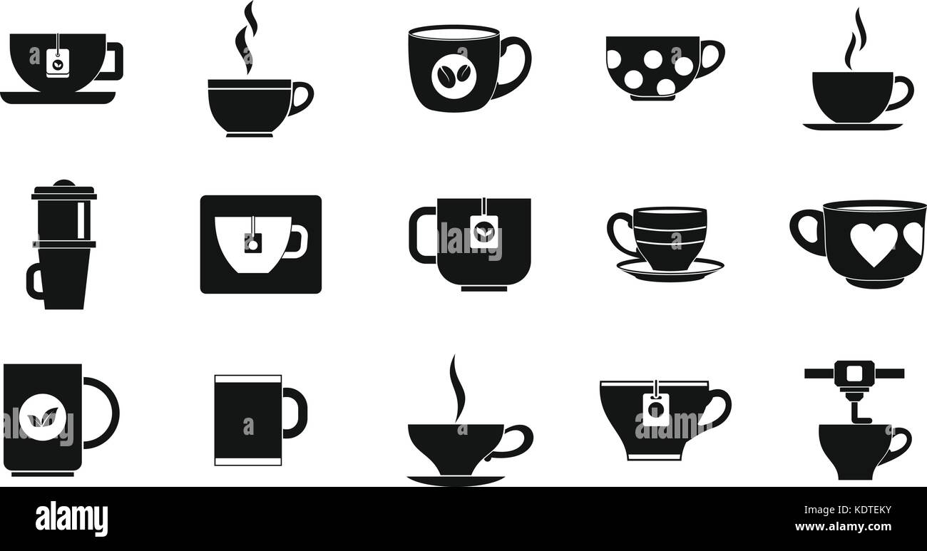 Cup icon set, simple style Stock Vector Image & Art - Alamy