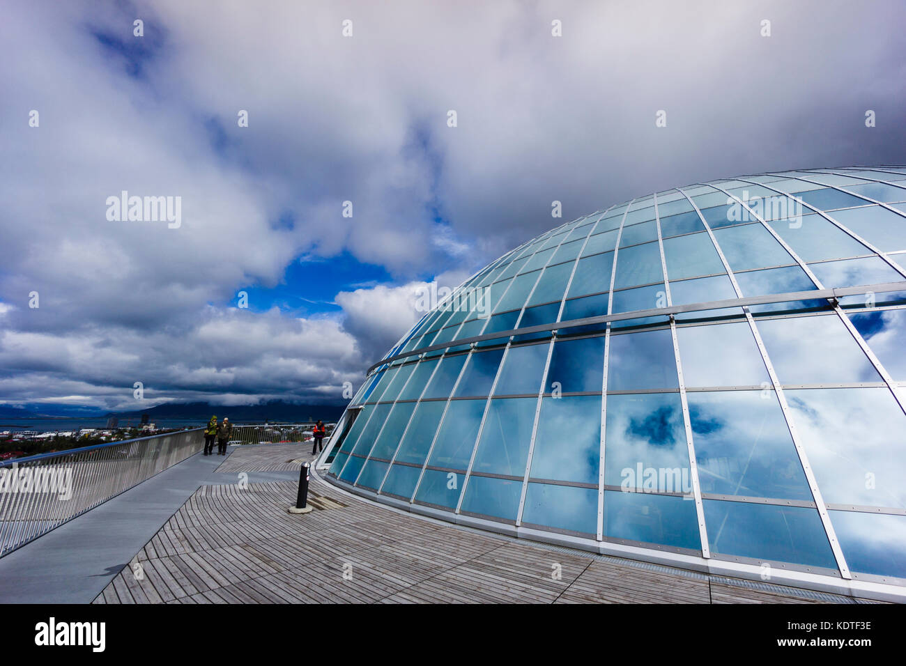 Perlan glass dome on top of six geothermal water tanks on Öskjuhlíð