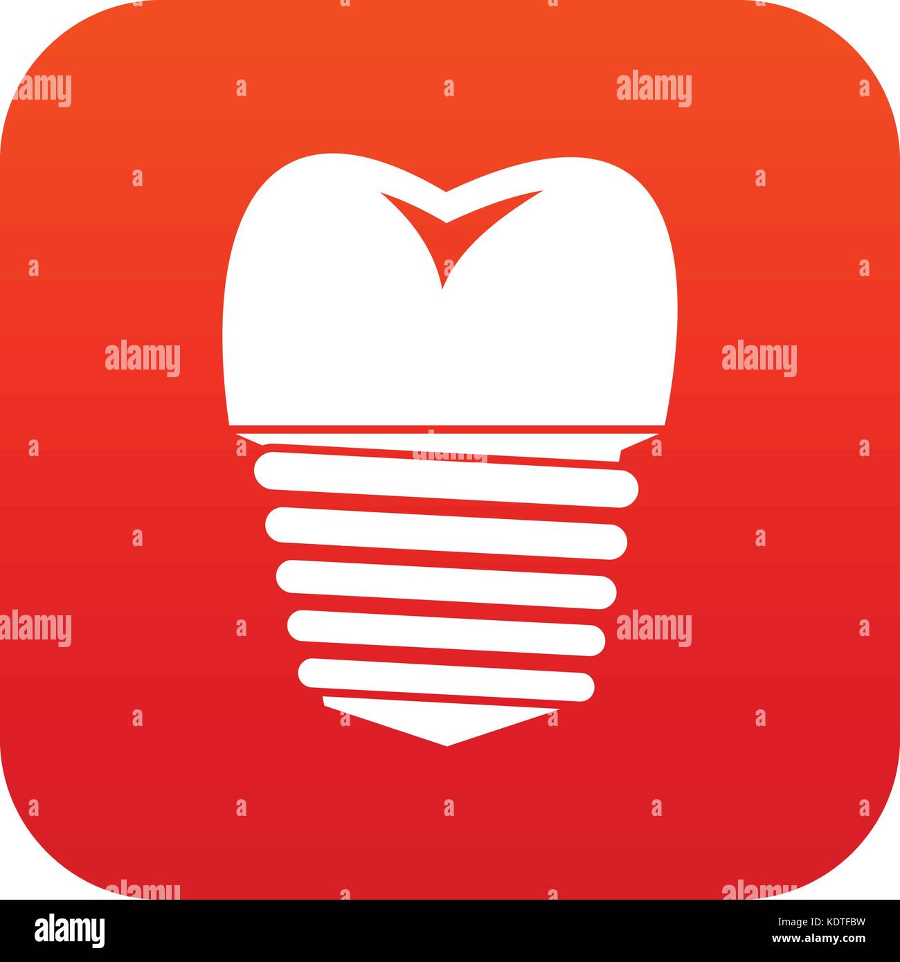 Tooth implant icon digital red Stock Vector Image & Art - Alamy