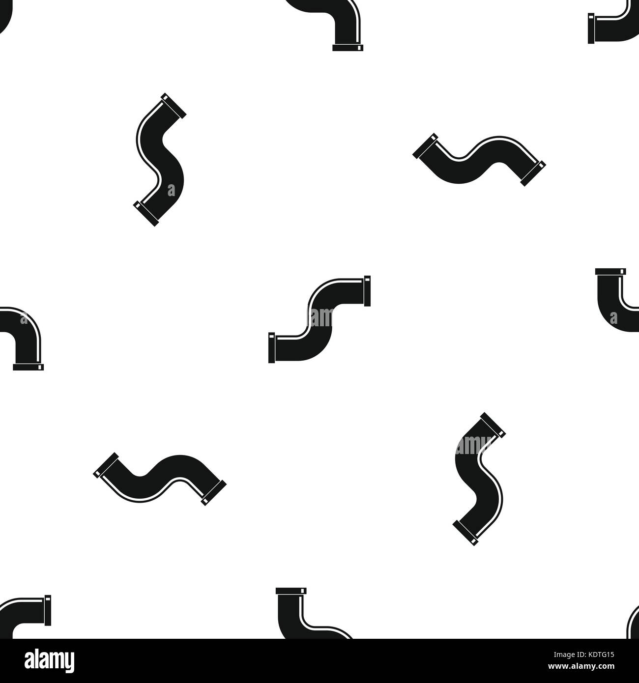 Joint pipe in form S letter pattern seamless black Stock Vector Image ...