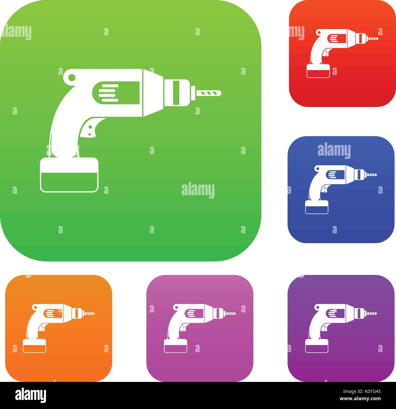 Drill set color collection Stock Vector Image & Art - Alamy