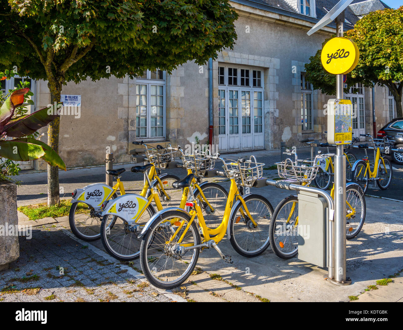 Yélo hire bicycles, La Rochelle, France. Stock Photo