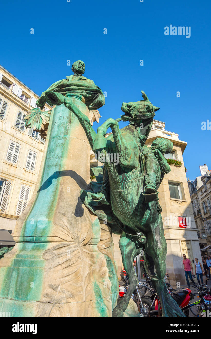 Statue of Eugène Fromentin (artist), La Rochelle, France. Stock Photo