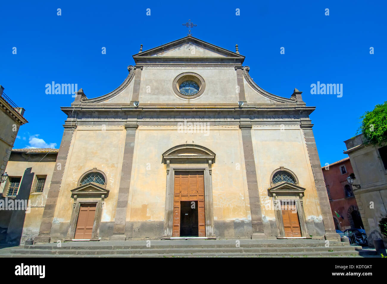 Fontana di Poggio Cathedral Tuscania medieval church, Province of Viterbo, Latium, Italy Stock Photo