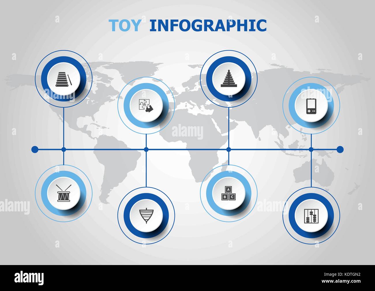 Infographic design with toy icons, stock vector Stock Vector Image ...