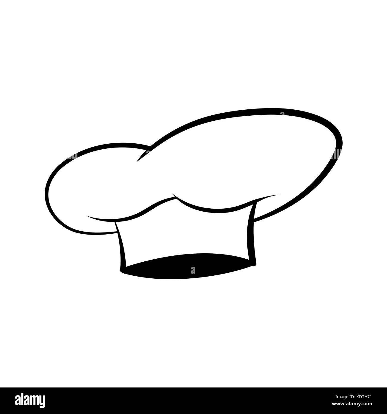 hat chef icon on white background Stock Photo - Alamy