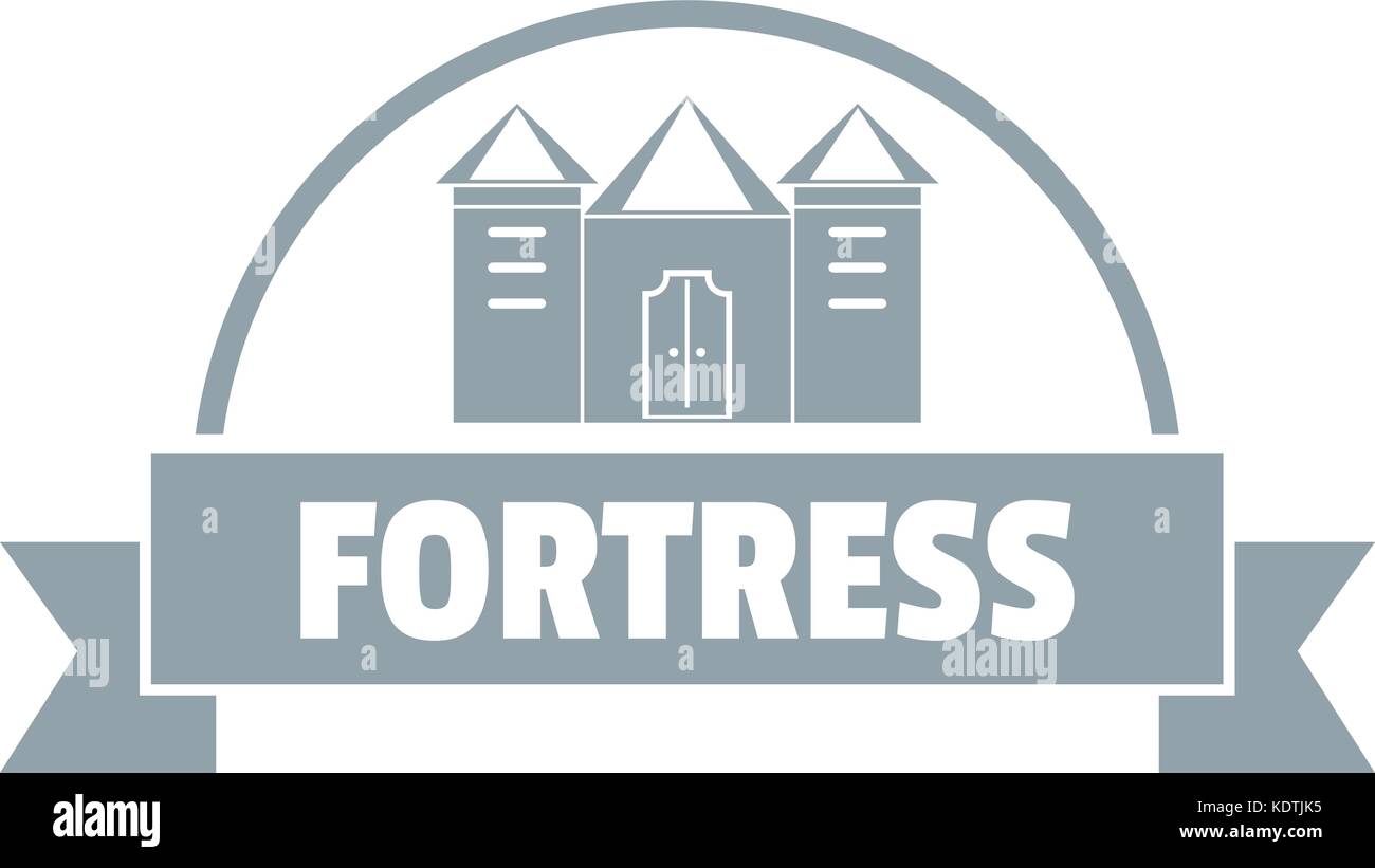 Emblem fortress logo, simple gray style Stock Vector Image & Art - Alamy