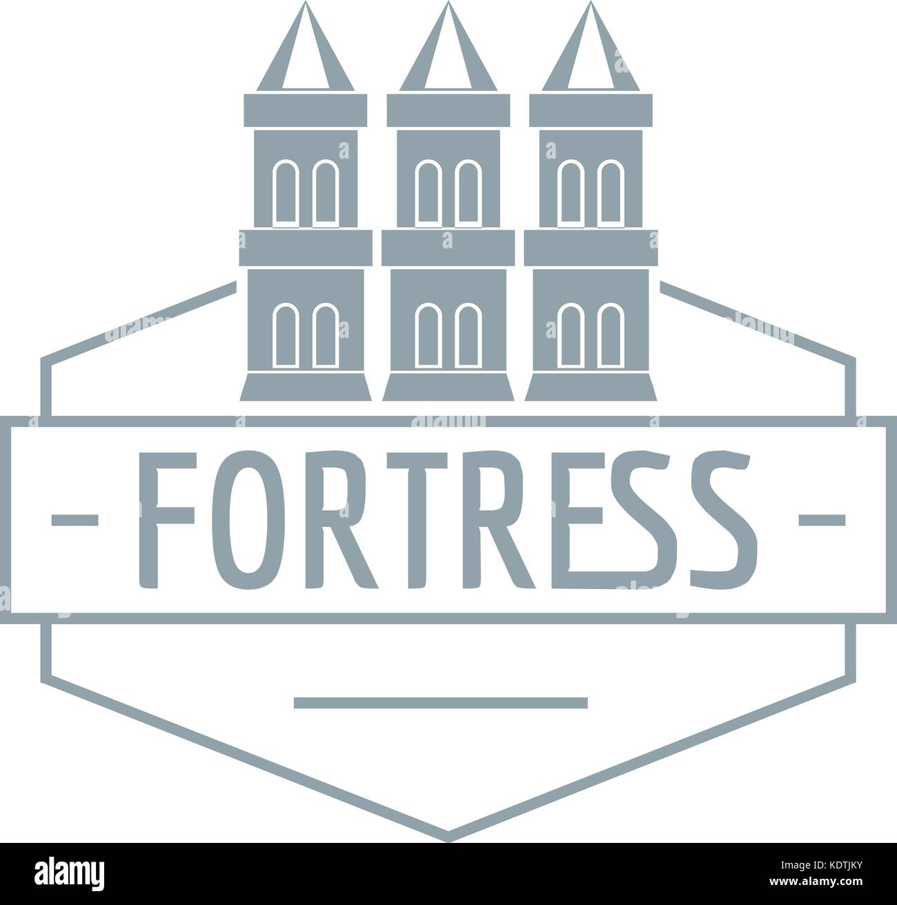 Fortress logo, simple gray style Stock Vector Image & Art - Alamy