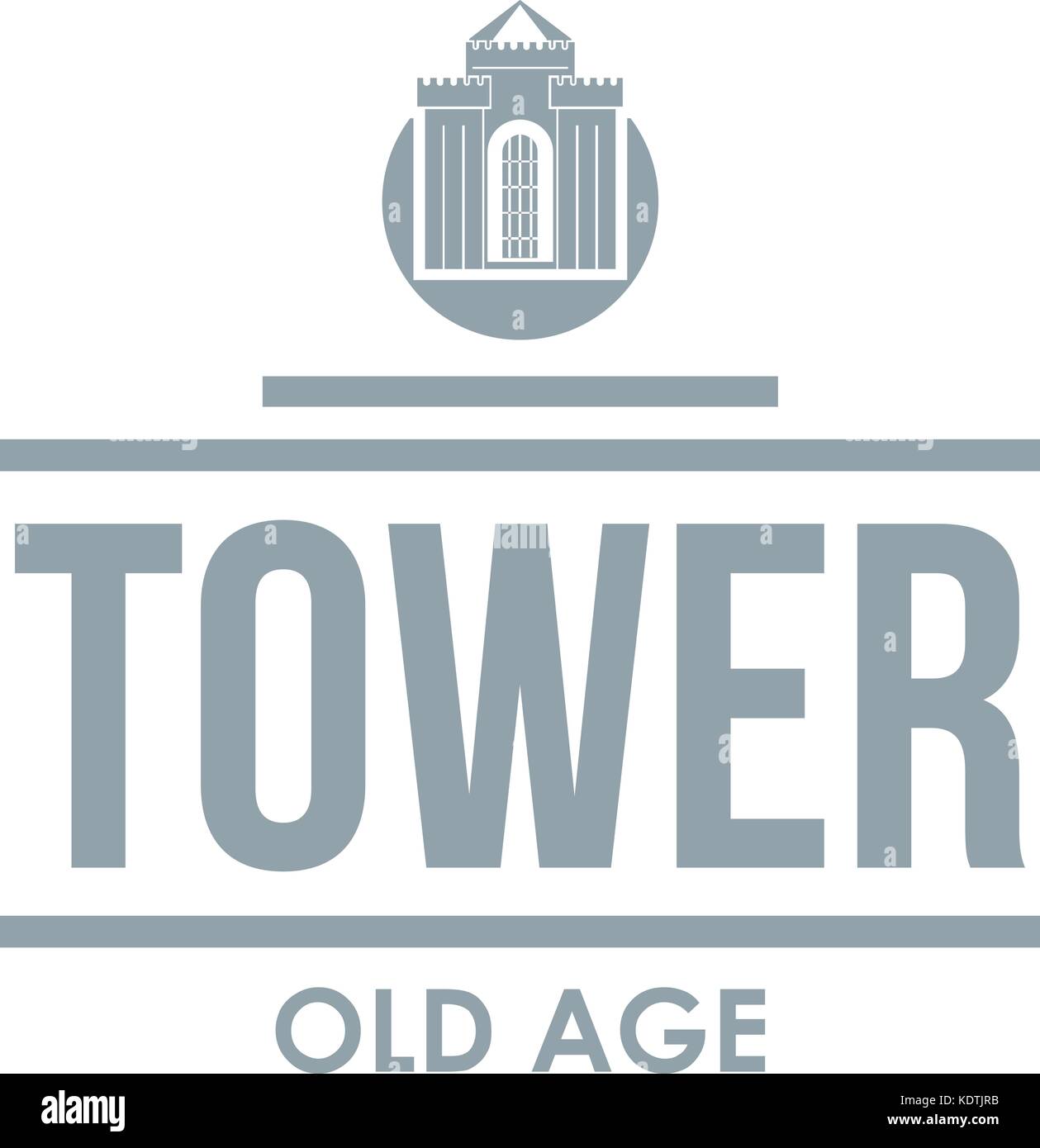 Tower old age logo, simple gray style Stock Vector Image & Art - Alamy