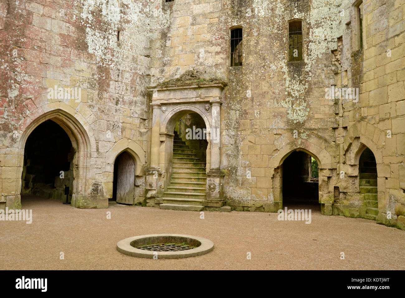 Inside Old Wardour Castle In Autumn Stock Photo Alamy