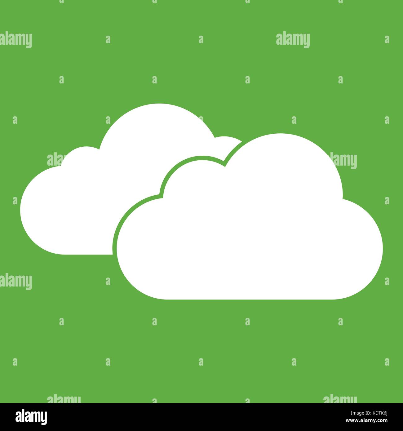 Clouds icon green Stock Vector Image & Art - Alamy