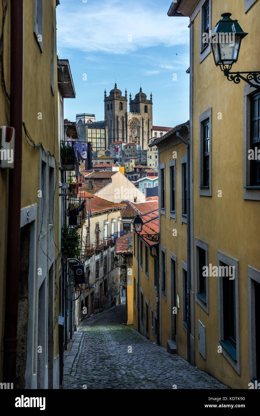 Roman Catholic Se Cathedral in Porto city on Iberian Peninsula, second ...