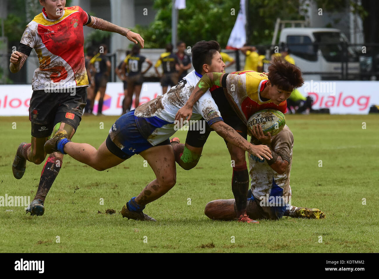 Colombo, Sri Lanka. 15th Oct, 2017. Asia Rugby Sevens 2017 at Race Course Ground on 15 October 2017 in Colombo, Sri Lanka. Asia Rugby Sevens Series includes teams from Sri Lanka, Japan, Malaysia, Hong Kong, Philippine, Korea, China & Chinese Taipei Credit: Musthaq Thasleem/Pacific Press/Alamy Live News Stock Photo