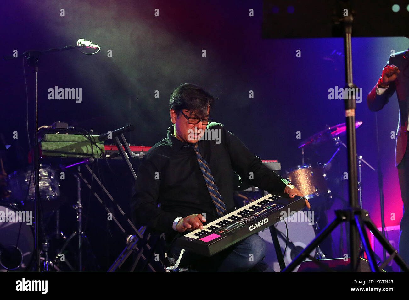 Money Mark, who played for some time with Beastie Boys band (Photo by Daniela Parra Saiani/Pacific Press) Stock Photo
