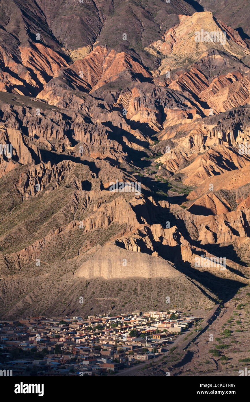 Colours in the mountains of the Quebrada de Humahuaca nr Tilcara, Jujuy Province, Argentina Stock Photo