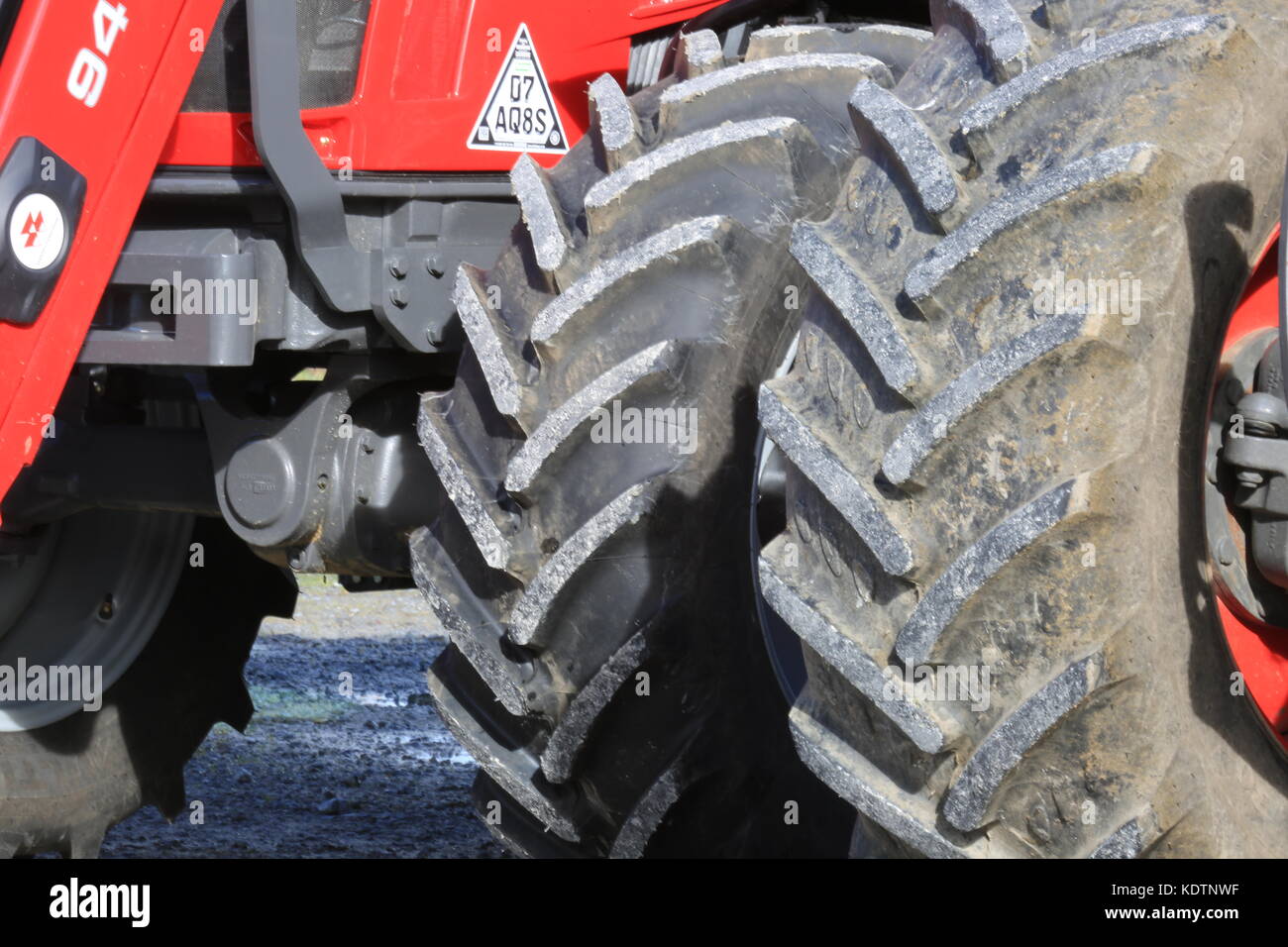 Wheels of large machinery, Tractor tyres Stock Photo Alamy