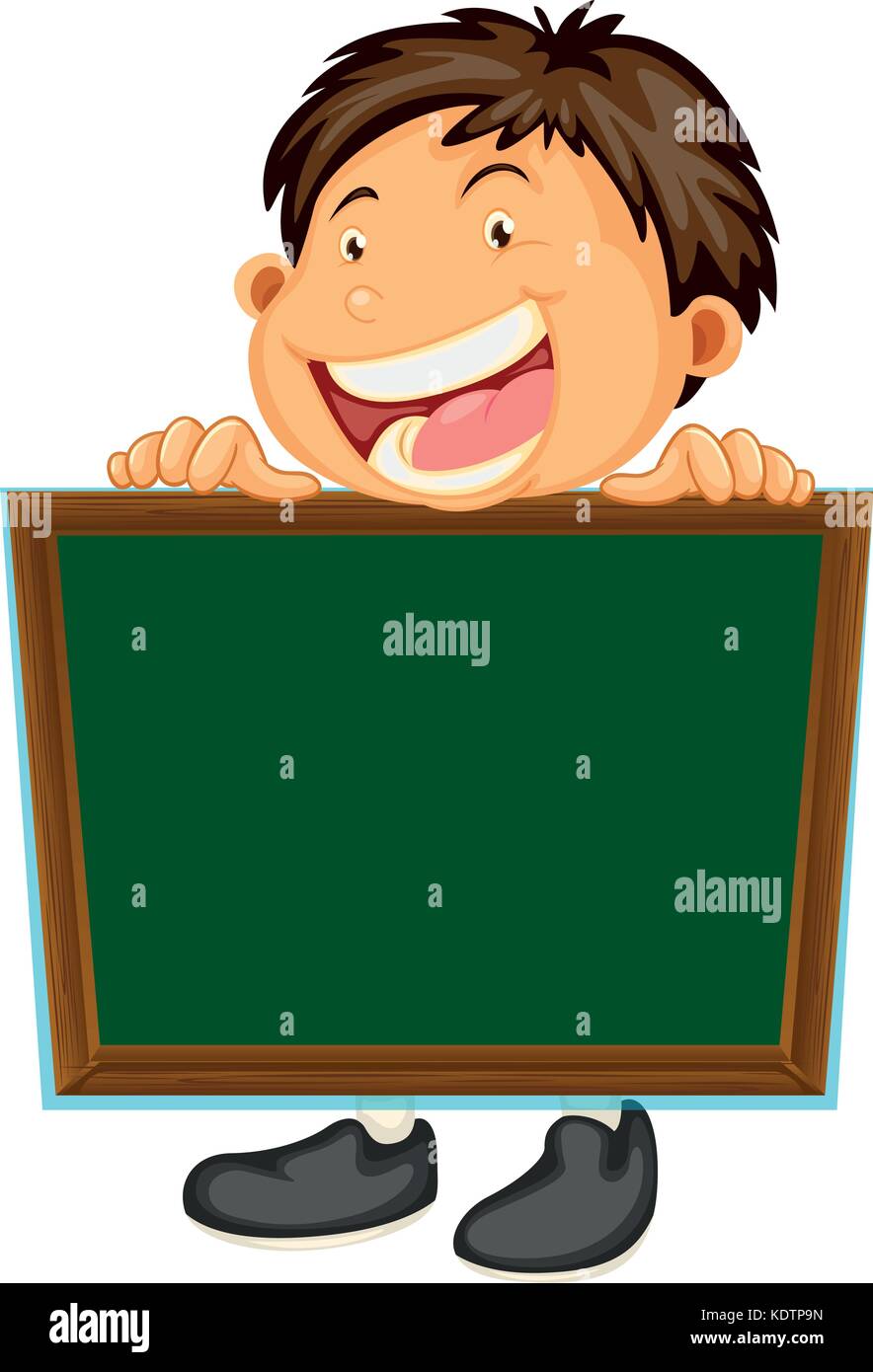 Board template with happy boy illustration Stock Vector Image & Art - Alamy