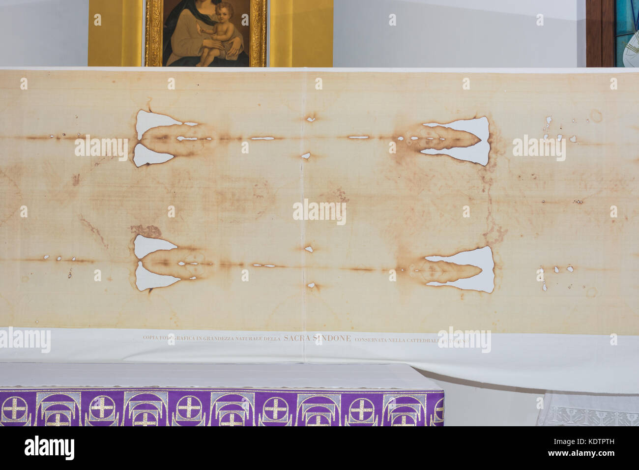 Abstract and conceptual Catholicism, the Holy Shroud of Turin. Known as