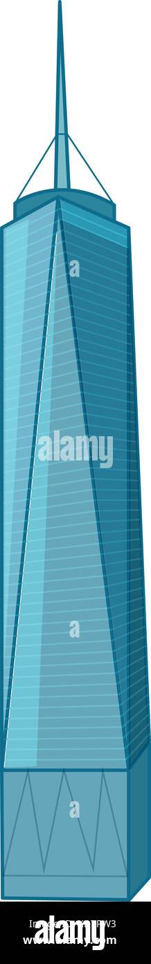 Skyscraper building on white background illustration Stock Vector Image ...