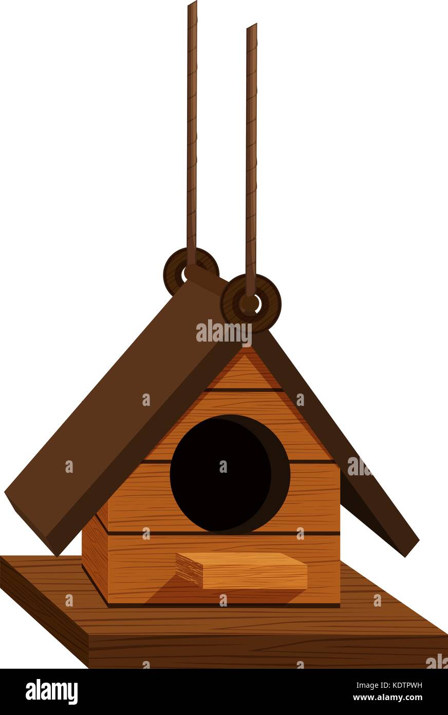 Birdhouse made of wood illustration Stock Vector Image & Art - Alamy