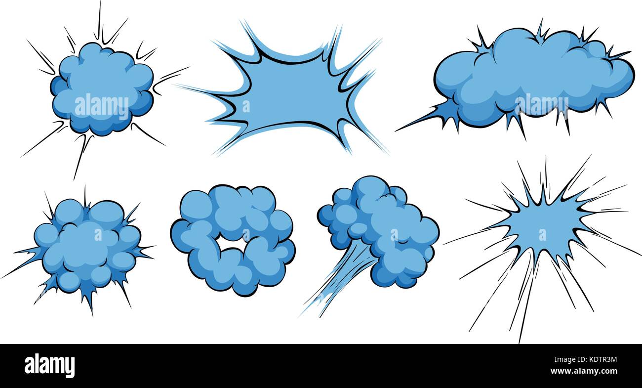 Cloud explosion designed in blue color illustration Stock Vector Image ...