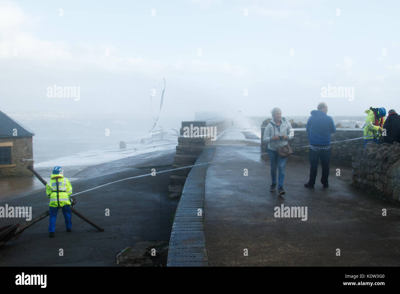 Storm waves porthcawl pier hi-res stock photography and images - Alamy