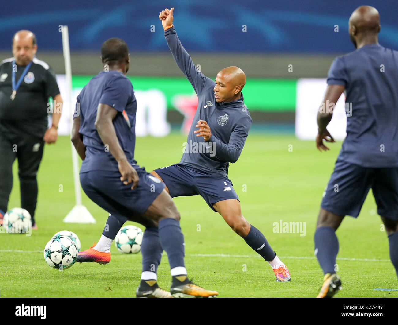Porto's player Yacine Brahimi seen during their training session ahead of their UEFA Champions League match against RB Leipzig at the Red Bull Arena in Leipzig, Germany, 16 October 2017. Photo: Jan Woitas/dpa-Zentralbild/dpa Stock Photo