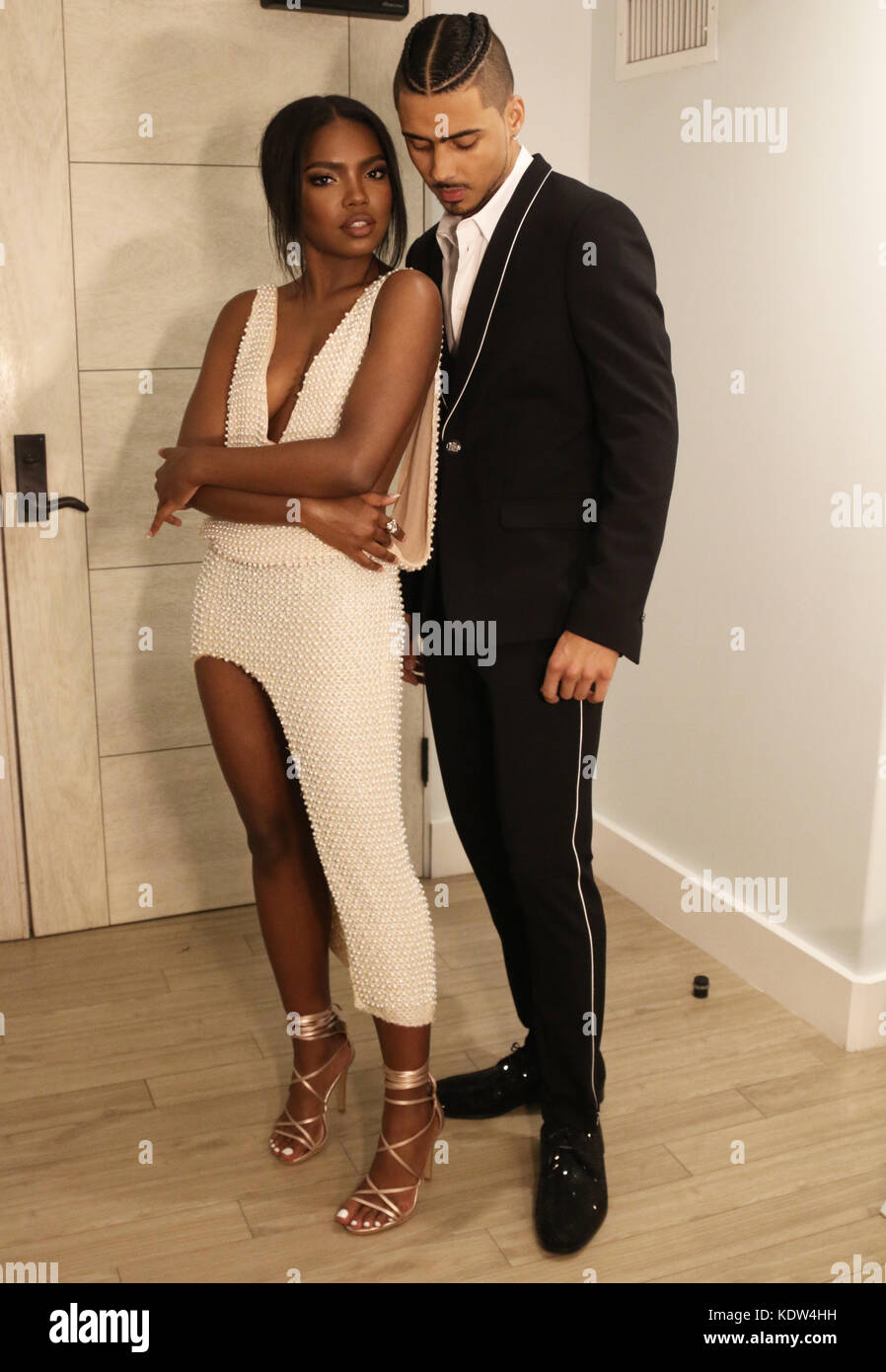 OCTOBER 14, 2017 MIAMI BEACH, FL Ryan Destiny & Quincy Brown Stock