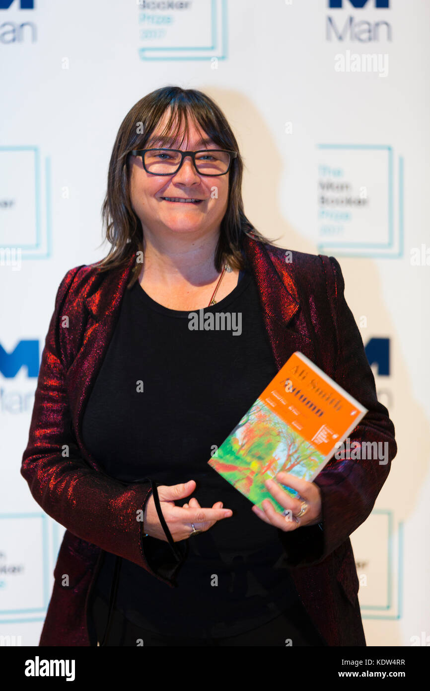 London, UK. 16th October, 2017. Ali Smith, author of Autumn, shortlisted for the 2017 Man Booker Prize for Fiction. Credit: Dave Stevenson/Alamy Live News Stock Photo