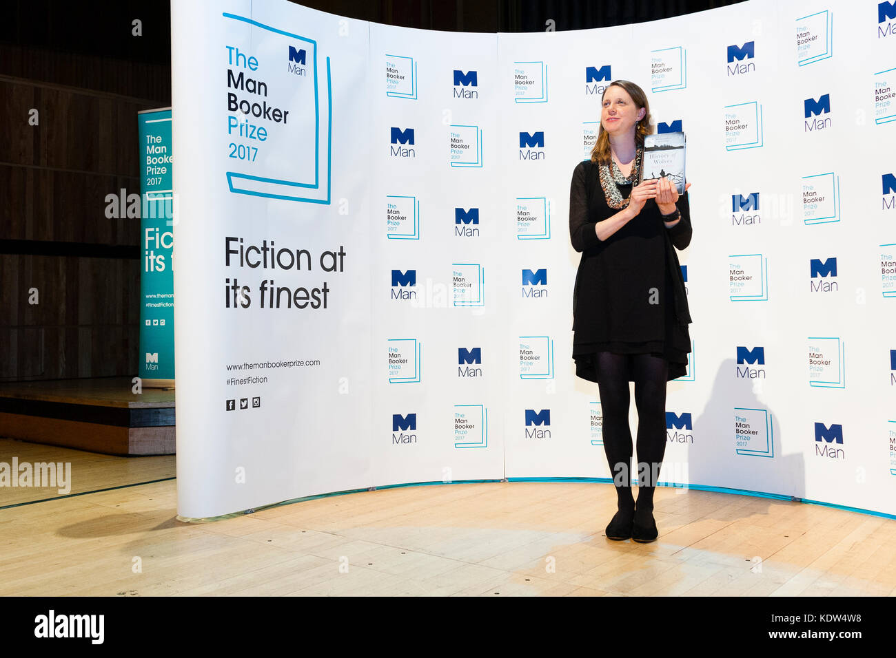 London, UK. 16th October, 2017. Emily Fridlund, author of History of Wolves, shortlisted for the 2017 Man Booker Prize for Fiction. Credit: Dave Stevenson/Alamy Live News Stock Photo