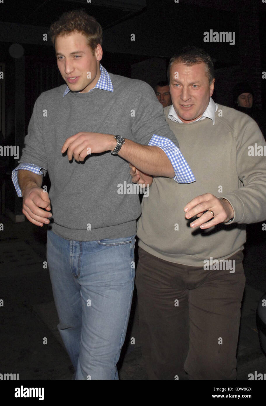 Prince William and Kate Middleton enjoyed a night out at the Mahiki Club in Mayfair. They left the club separately, William left first and Kate and a friend left a little later in a taxi! UK, 01/02/2007       People:  Kate Middleton Prince William   Credit: Hoo-Me.com/MediaPunch ***NO UK*** Stock Photo