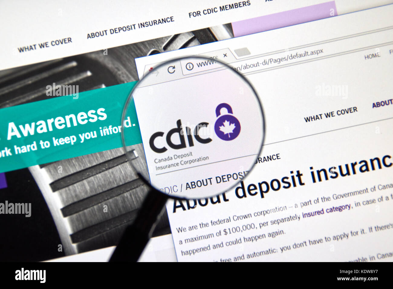 Canadian deposit insurance corporation hi-res stock photography and