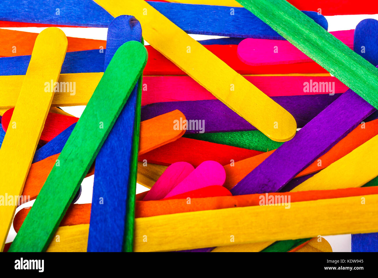 Stack of jumbo wood ice cream craft sticks Stock Photo - Alamy