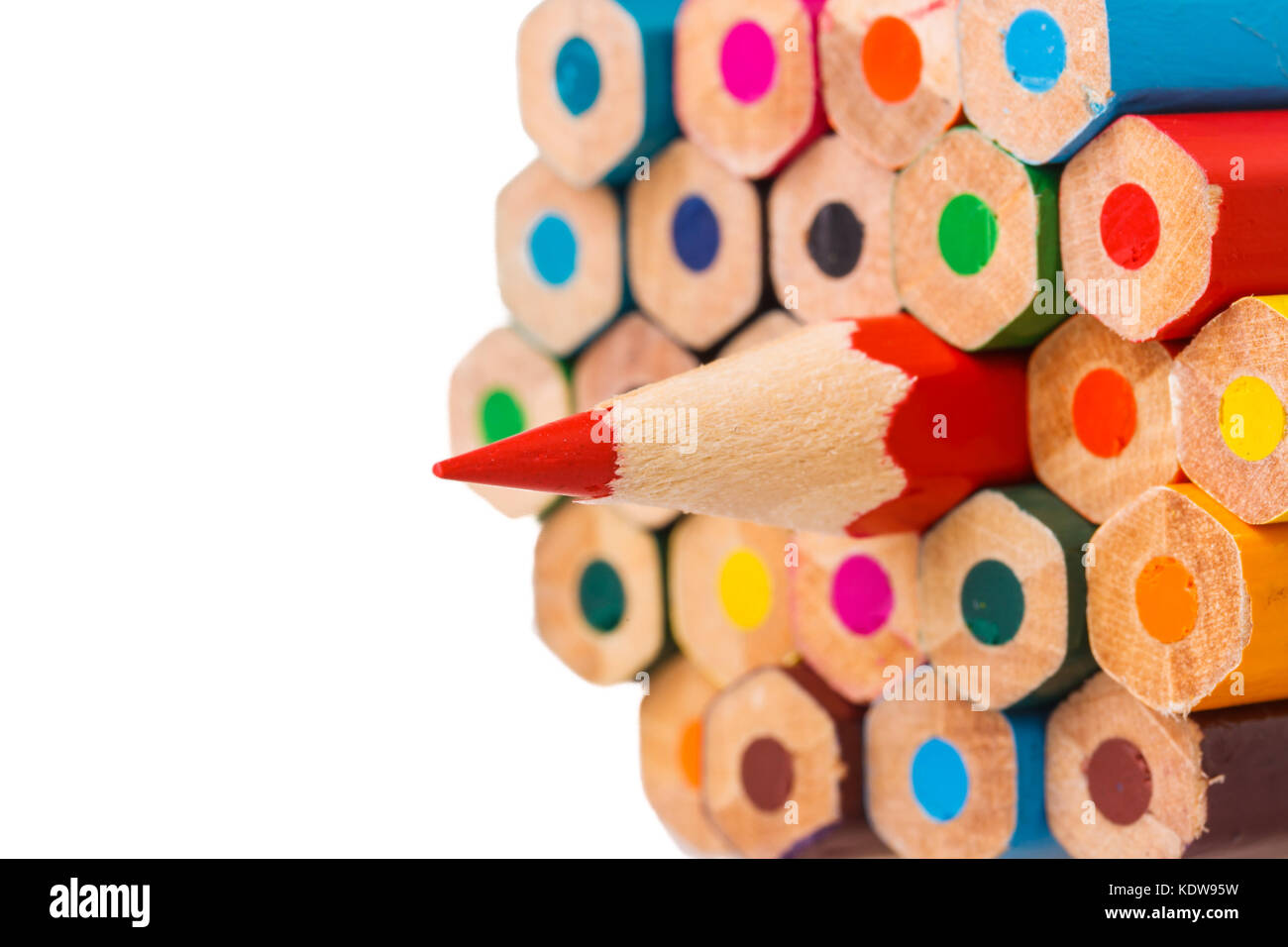 Colored Pencils isolated on white background Stock Photo - Alamy