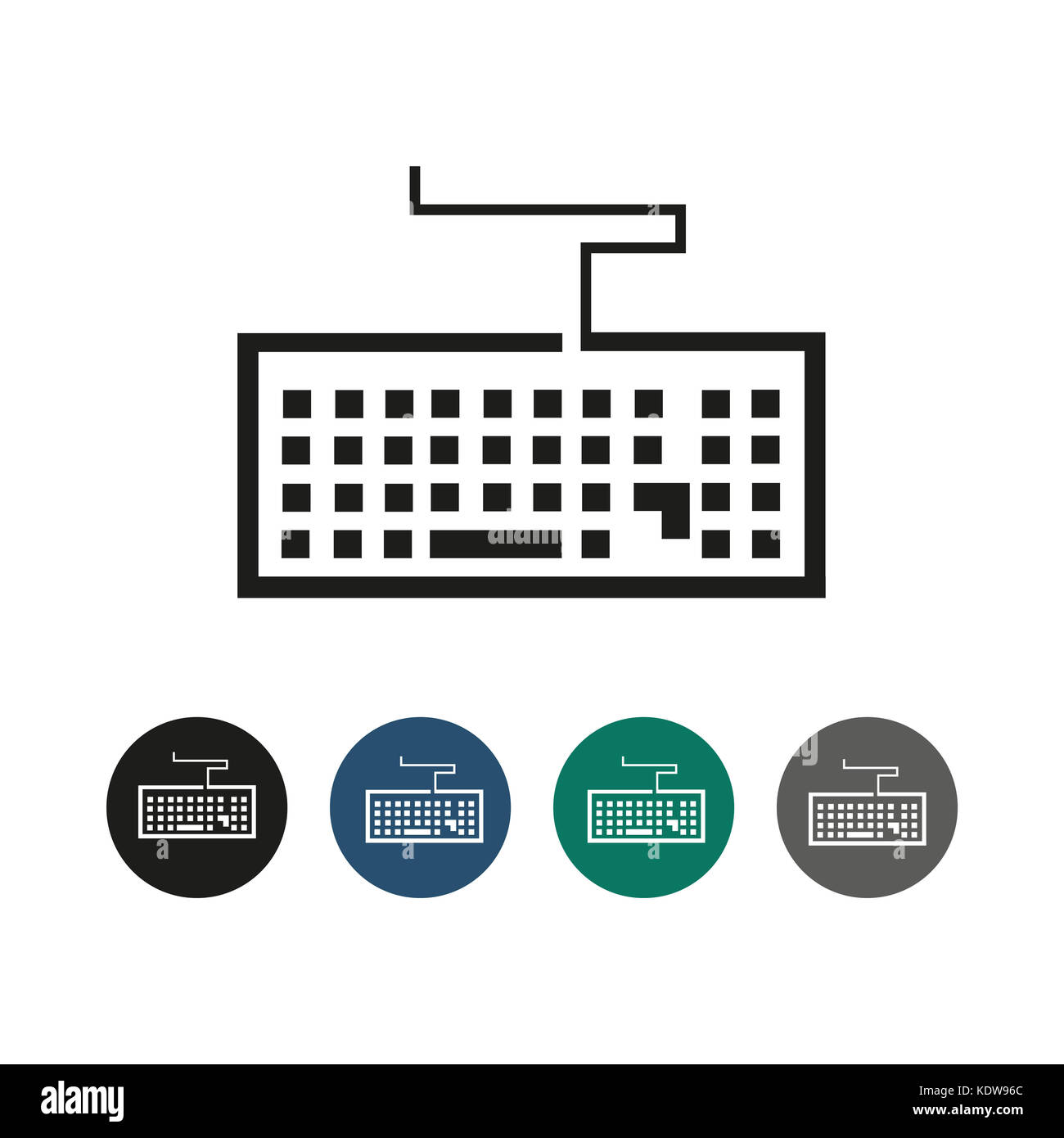 Keyboard Device Outline Graphic Illustration Stock Photo