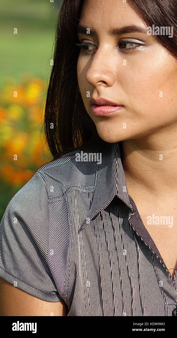 Young Female Alone Stock Photo