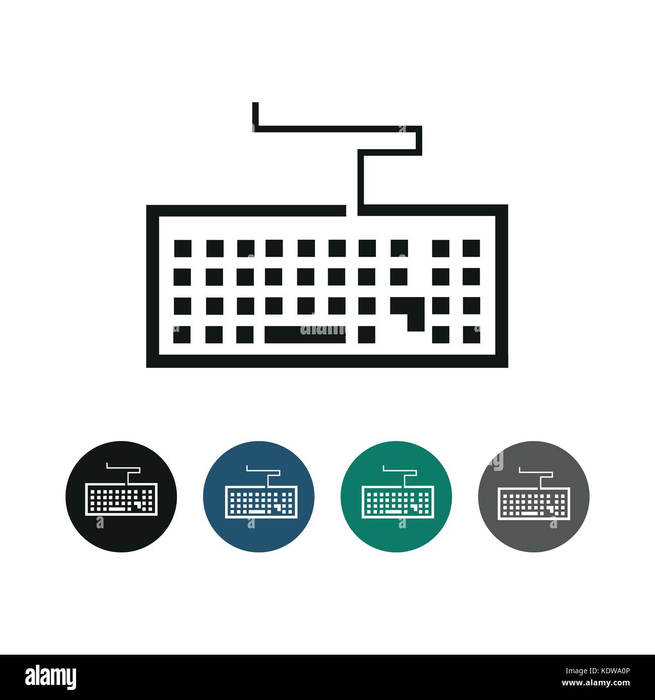 Keyboard Device Outline Graphic Illustration Stock Vector Image Art