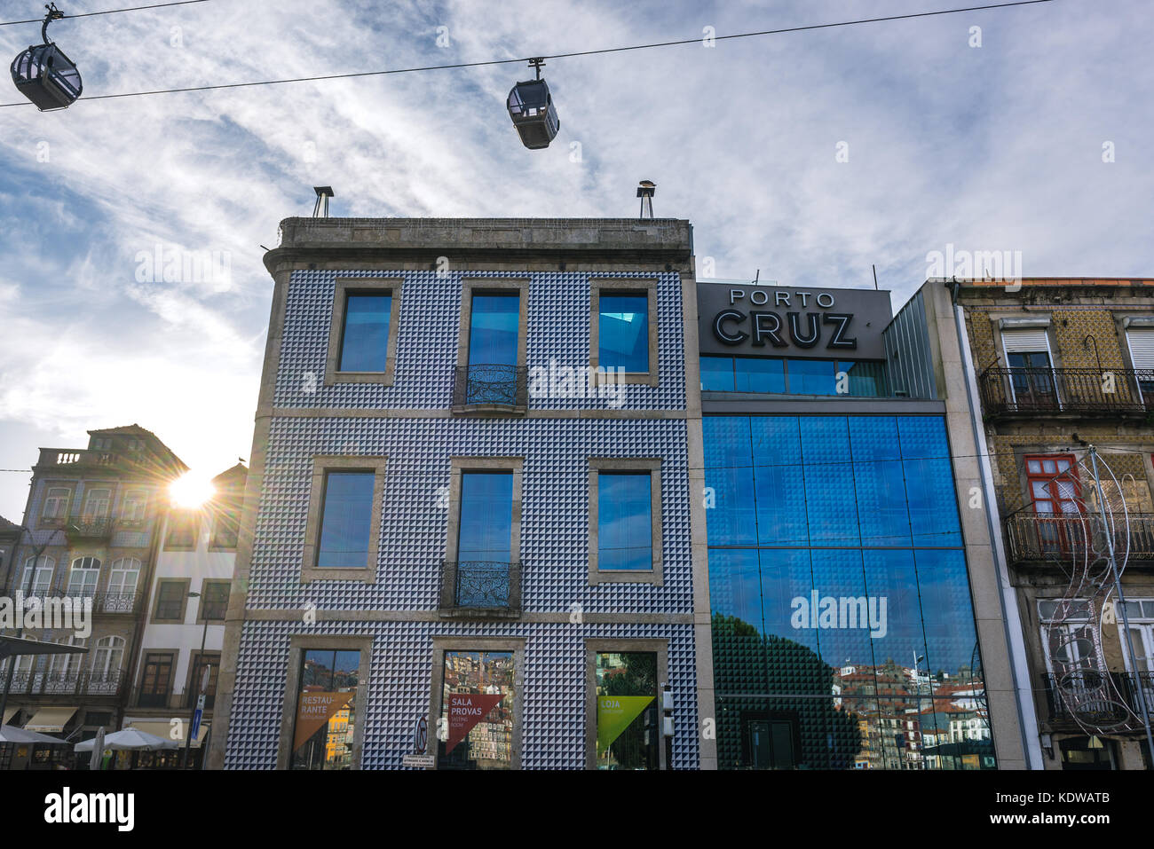 Porto Cruz Port Wine company building on Diogo Leite Avenue in Vila
