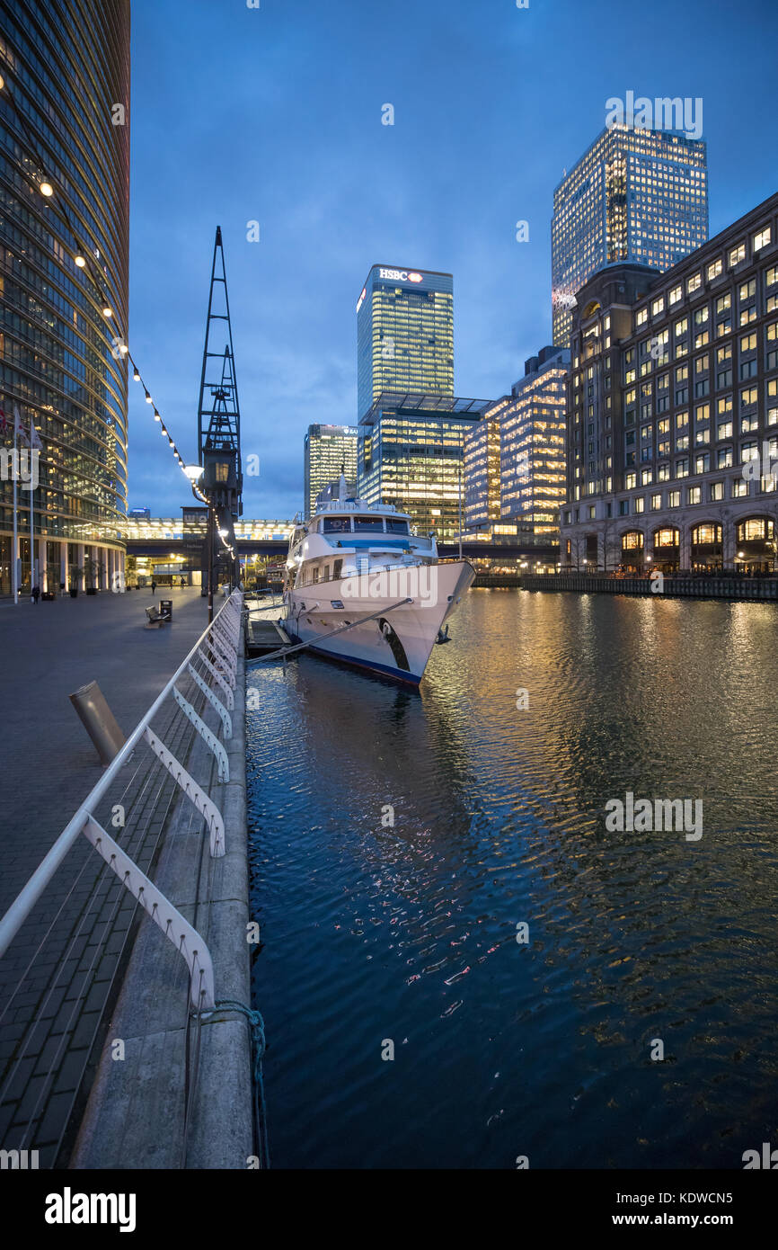 North Dock, Canary Wharf, London, England, UK Stock Photo