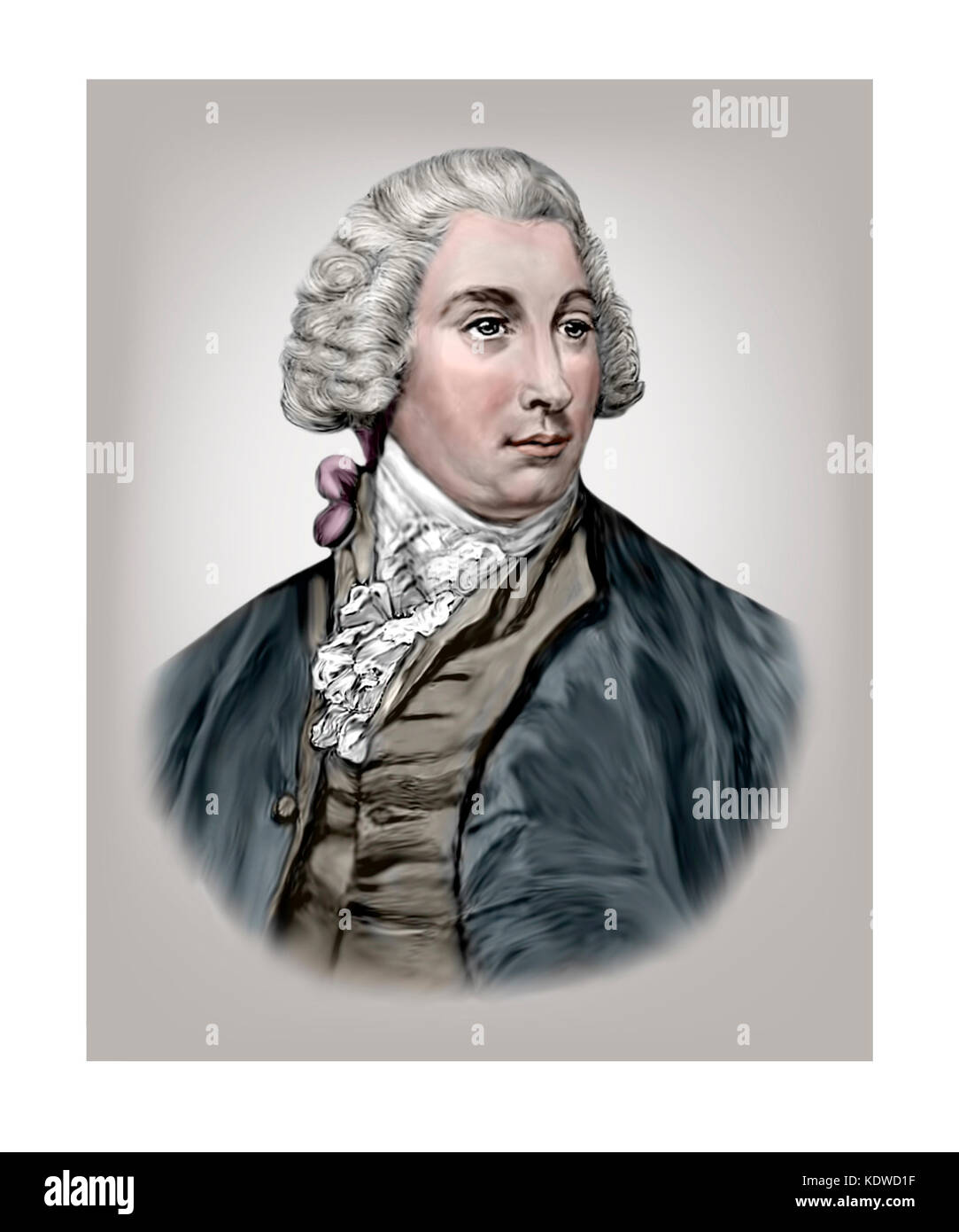 Tobias Smollett, 1721 - 1771, Scottish Poet, Author, Surgeon Stock Photo