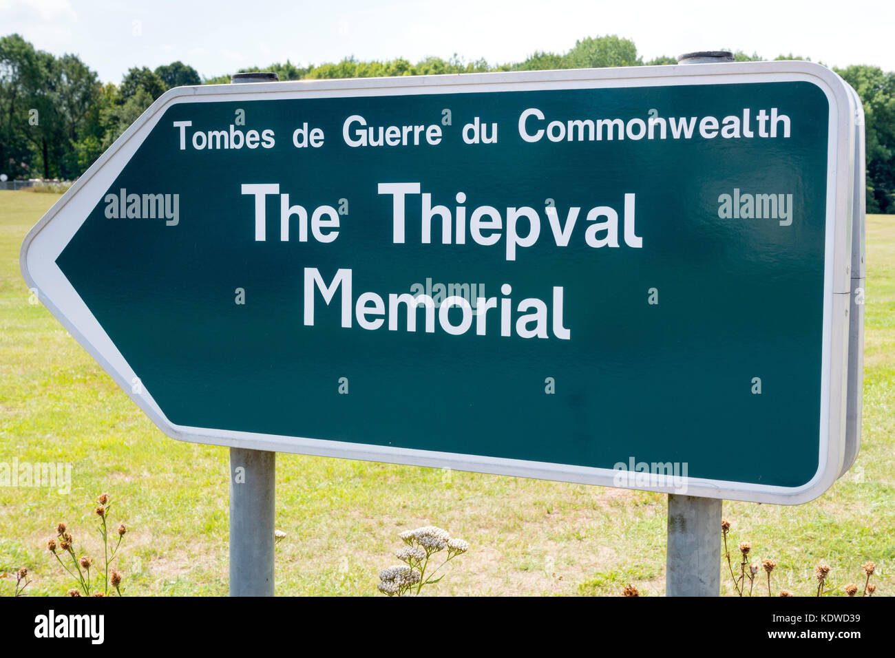 The Thiepval Memorial Thiepval Albert Peronne Somme Hauts-de-France France Stock Photo