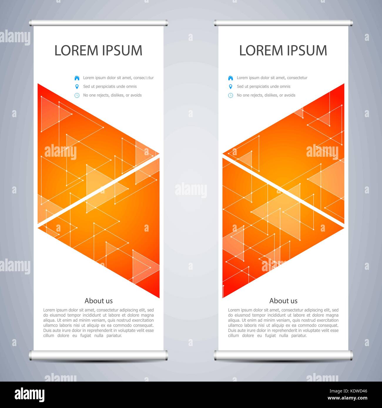 Abstract Roll Up Banner For Presentation And Publication Science
